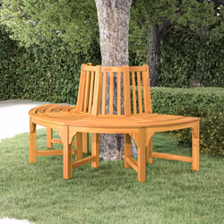 Enrichissez votre arbre préféré et créez un pavillon naturel d'ombrage avec ce banc demi-circulaire tour d'arbre en bois ! Ma ...