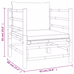 VidaXL 362281 banc de jardin Bambou - Vue supplémentaire 7