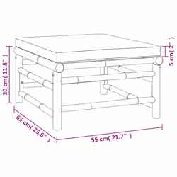 VidaXL 362295 banc de jardin Bambou - Vue supplémentaire 6