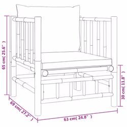 VidaXL 362311 banc de jardin Bambou - Vue supplémentaire 7