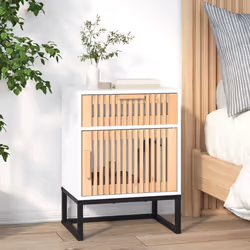 VidaXL 352091 Table de nuit et table de chevet Blanc
