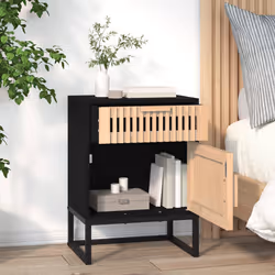 VidaXL 352094 Table de nuit et table de chevet Noir - Vue supplémentaire 5