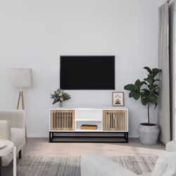 Avec un design élégant mais pratique, ce meuble TV est destiné à devenir un point de mire de votre pièce. Matériau durable :  ...