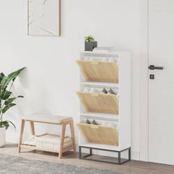 Armoire à chaussures blanc 52x25x120 cm bois d'ingénierie vidaXL