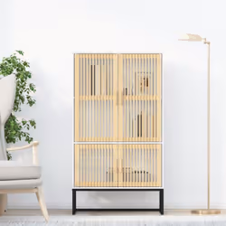 Cherchez-vous un buffet haut de gamme stylé ? Ce buffet haut ajoute un charme unique à votre intérieur existant ! Matériau du ...