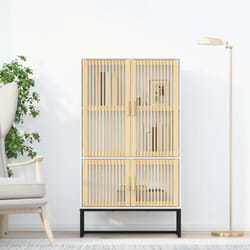 Vidaxl - Buffet haut blanc 70x35x125 cm bois d'ingénierie