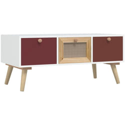 Table basse avec tiroirs 80x40x35,5 cm bois d'ingénierie Vidaxl