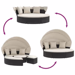 VidaXL 362254 lit d'extérieur Crème, Blanc - Vue supplémentaire 6