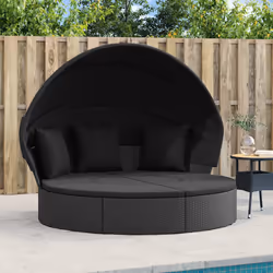 VidaXL 362255 lit d’extérieur Noir