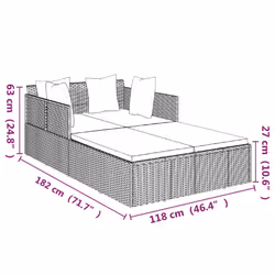 VidaXL 362266 lit d'extérieur Marron - Vue supplémentaire 8