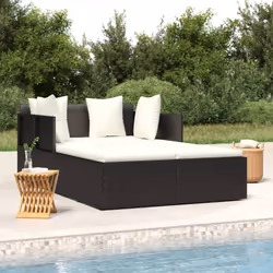 VidaXL 362267 lit d’extérieur Noir