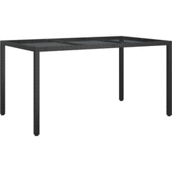 Vidaxl - Table de repas de jardin noire 150x90x75 cm Poly Rattan