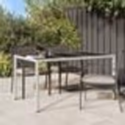 vidaXL Table de jardin Blanche 150x90x75 cm Poly Rattan