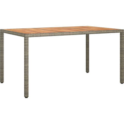 Vidaxl - Table de salle à manger de jardin grise 150x90x75 cm poly rotin
