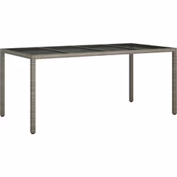 Cette table de patio mélange pratique et style, rendant vos repas en extérieur encore plus chouettes. Avec son poly rattan, s ...