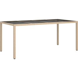 Vidaxl - Table de Salle à Manger de Jardin Beige 190x90x75 cm Rattan