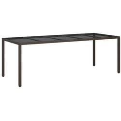 vidaXL Table de jardin Marron 250x100x75 cm Poly Rattan