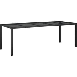 Vidaxl - Table à manger de jardin noire 250x100x75 cm rattan poly