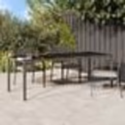 vidaXL Table à manger de jardin Grise 250x100x75 cm Poly Rattan