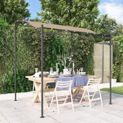 vidaXL Auvent taupe 2x2,3 m 180 g/m² tissu et acier