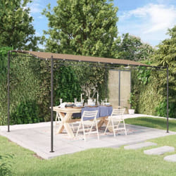 Vidaxl - Auvent taupe 4x3 m 180 g/m² tissu et acier