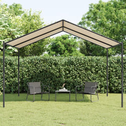 Vidaxl - Tente à auvent beige 4x4 m acier et tissu