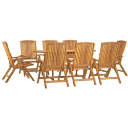 Furniture Limited - Ensemble À Manger De Jardin 9 Pcs Bois De Tec