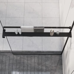 Vidaxl - tagère de douche pour paroi de douche à l'italienne Noir 80 cm