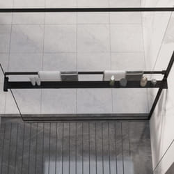 Vidaxl - tagère de douche de paroi de douche à l'italienne Noir 115 cm