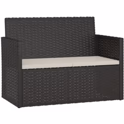 Ce banc de jardin avec coussins est un complément parfait à votre jardin et à votre terrasse, créant une impression durable ! ...