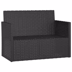 VidaXL 362318 banc de jardin Rotin, Acier