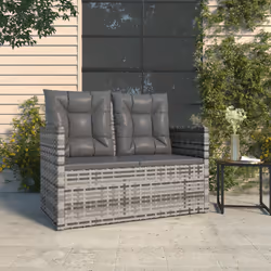 VidaXL 362319 banc de jardin Rotin, Acier