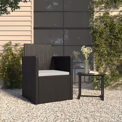 VidaXL 362320 chaise d'extérieur Terrace Siège rembourré Polyuréthane, Acier Noir, Crème, Blanc - Vue supplémentaire 2