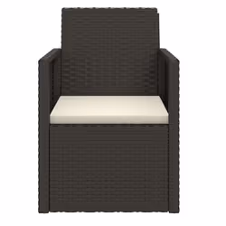 VidaXL 362320 chaise d'extérieur Terrace Siège rembourré Polyuréthane, Acier Noir, Crème, Blanc - Vue supplémentaire 4