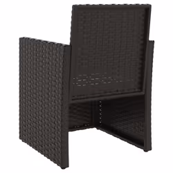 VidaXL 362320 chaise d'extérieur Terrace Siège rembourré Polyuréthane, Acier Noir, Crème, Blanc - Vue supplémentaire 6