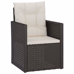 VidaXL 362322, Terrace, Siège rembourré, Polyuréthane, Acier, Noir, Crème, Blanc, 110 kg, 530 mm
