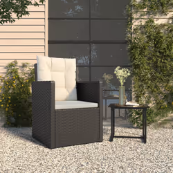 VidaXL 362322 chaise d'extérieur Terrace Siège rembourré Polyuréthane, Acier Noir, Crème, Blanc
