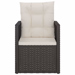 VidaXL 362322 chaise d'extérieur Terrace Siège rembourré Polyuréthane, Acier Noir, Crème, Blanc - Vue supplémentaire 4