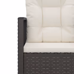 VidaXL 362322 chaise d'extérieur Terrace Siège rembourré Polyuréthane, Acier Noir, Crème, Blanc - Vue supplémentaire 7