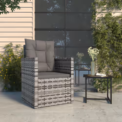 VidaXL 362323 chaise d'extérieur Terrace Siège rembourré Polyuréthane, Acier Gris - Vue supplémentaire 2