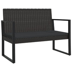 VidaXL 362325 banc de jardin Rotin, Acier