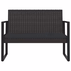 VidaXL 362325 banc de jardin Rotin, Acier