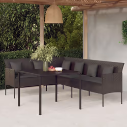 Cet ensemble de salle à manger de jardin tendance, au design élégant et contemporain, est un excellent choix pour vous détend ...