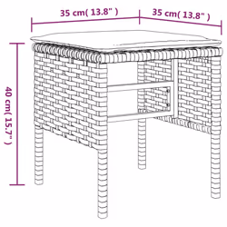 VidaXL 362340 banc de jardin Rotin, Acier - Vue supplémentaire 8
