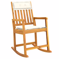 VidaXL 360025, Terrace, Siège rembourré, Bois d'acacia, Crème, Blanc, Polyester, 110 kg