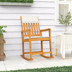 VidaXL 360025 chaise d'extérieur Terrace Siège rembourré Bois d'acacia Crème, Blanc