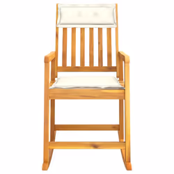 VidaXL 360025 chaise d'extérieur Terrace Siège rembourré Bois d'acacia Crème, Blanc