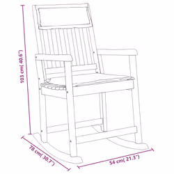 VidaXL 360025 chaise d'extérieur Terrace Siège rembourré Bois d'acacia Crème, Blanc - Vue supplémentaire 6