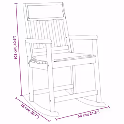 VidaXL 360026 chaise d'extérieur Terrace Siège rembourré Bois d'acacia Gris - Vue supplémentaire 5