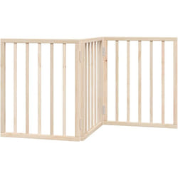 Barrière pour chien pliable 3 panneaux 150 cm bois de peuplier vidaXL